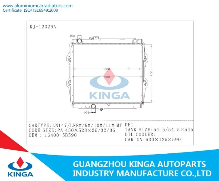 LN147/LN8#/9#/10#/11# MT - Brazed Radiator